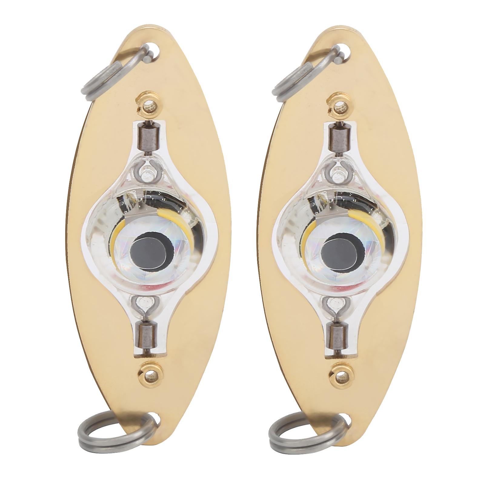 2pcs Fishing Led Lure Light Eye Shape Colorful Flashing Light Bait Underwater Lure Lamp