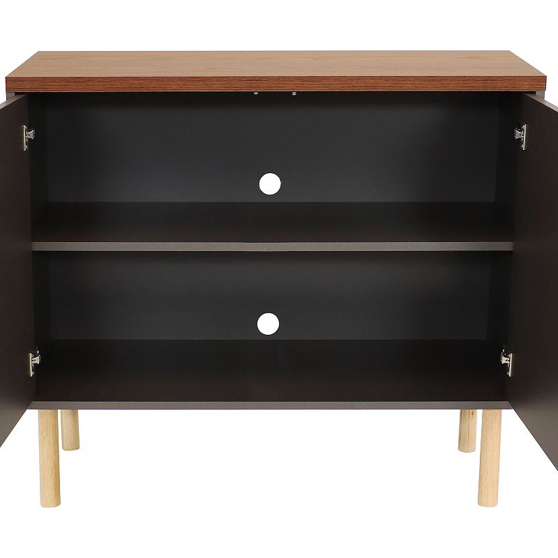 Sunnydaze Mid-Century Modern 2-Door Accent Buffet Cabinet