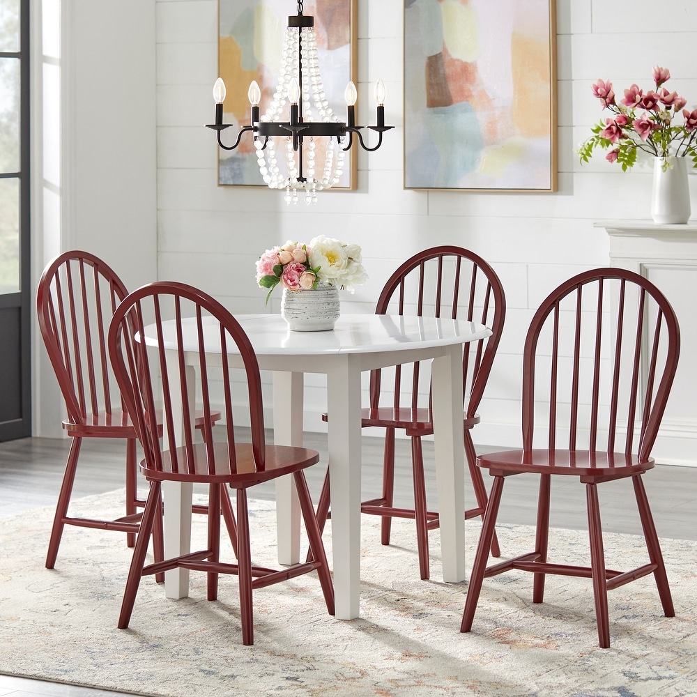 Simple Living Rollo Solid Wood 5 piece Drop Leaf Dining Set