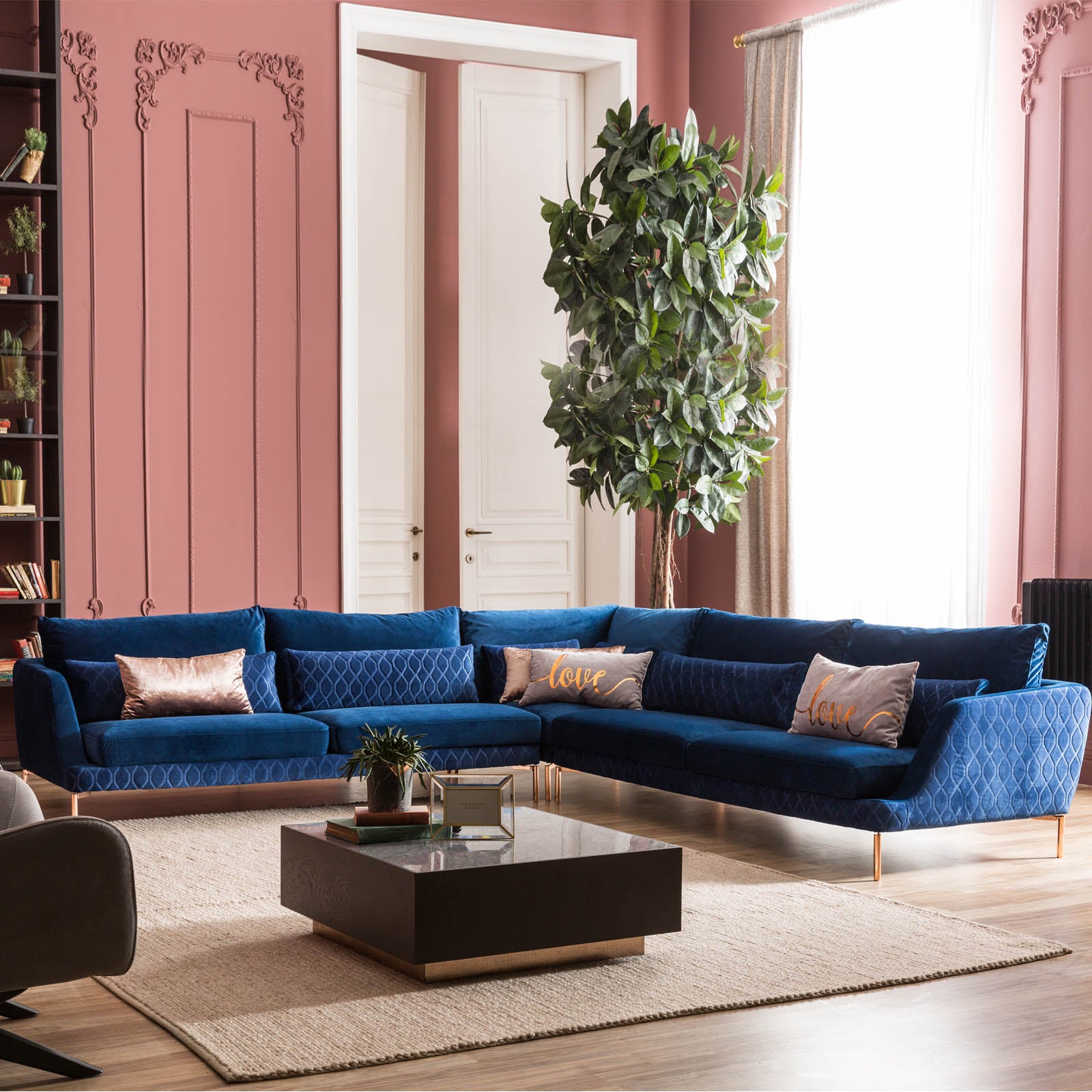 Anzio Corner  Sofa Set Anzeo028 Captown C-45