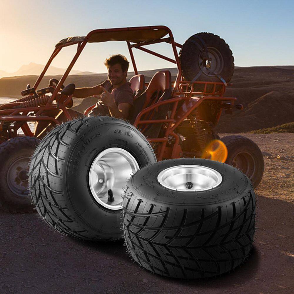 VEVOR Go Kart Tires & Rims 2-Piece Go Cart Wheels and Tires 11 in. x 6.0 in. Rear for Go Kart, Drift Trike, Buggy 11X6.0-5HLKDCLZ01V0