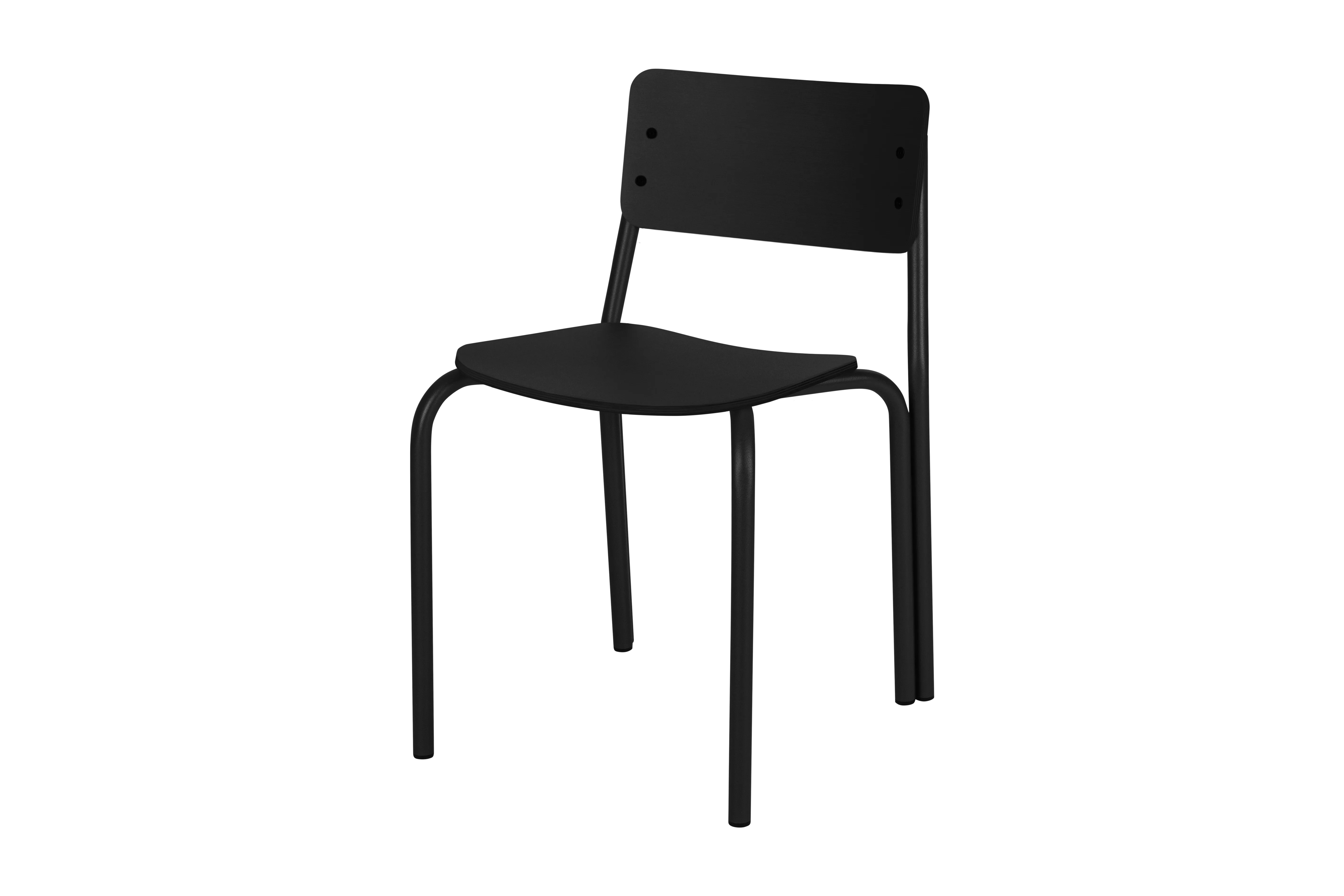 Black Contoured Chair – Simple, Elegant Design with Smooth Lines