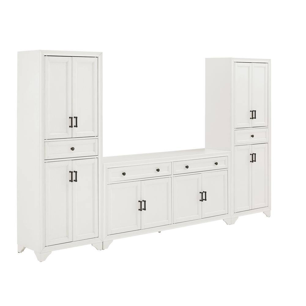 CROSLEY FURNITURE Tara White Sideboard with Pantries KF33012WH