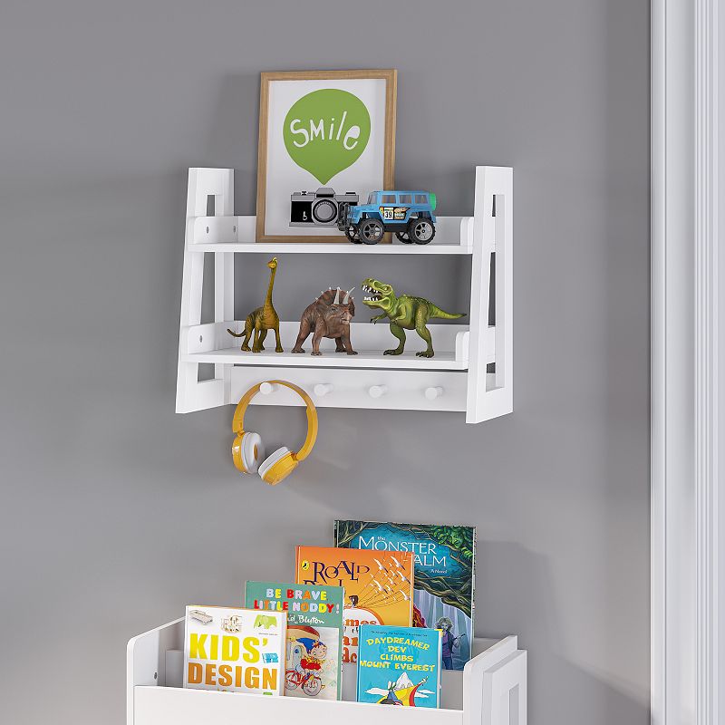 RiverRidge Home Kids 2-Tier Ladder Wall Shelf