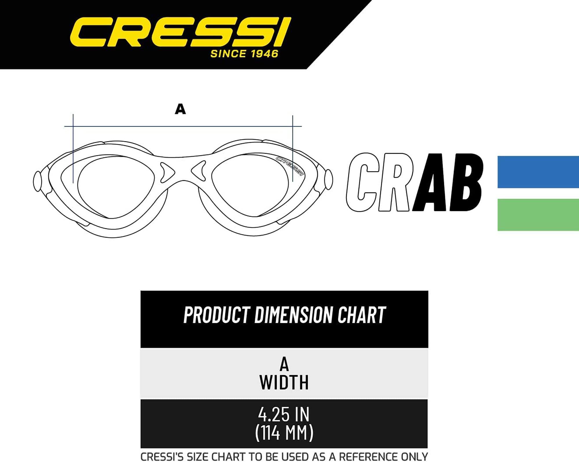 Cressi Cressi Crab Kids Goggles, Ages 2-7 Years