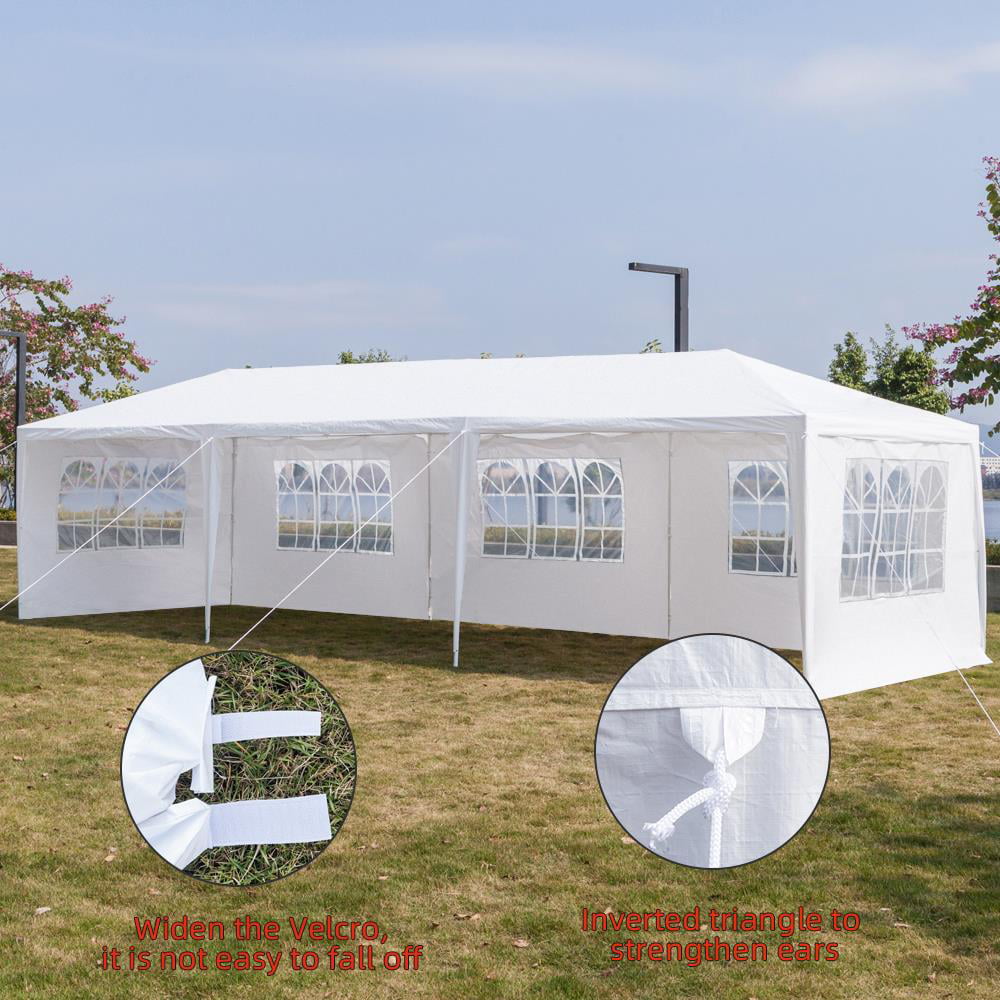 Zimtown 10'X30' Outdoor White Event Canopies Party Wedding Tent Garden Tent Gazebo Pavilion Cater Event