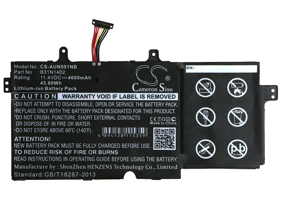 Asus 51LNBBI706 N591LB Q551 Q551L Q551LN Q551LNB Replacement Battery BatteryClerkcom Laptop and Notebook