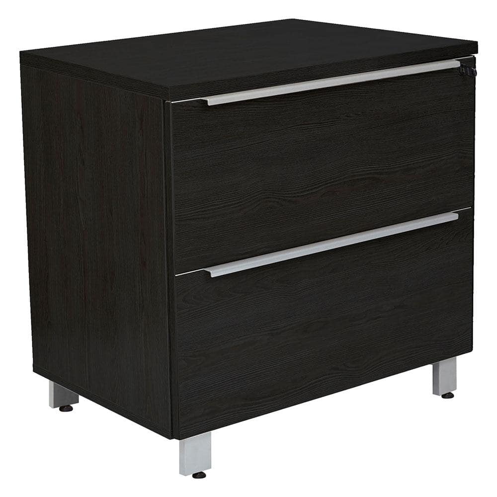 Nyhus Cali 32 in. W x 20 in. D x 29 in. H Espresso Melamine 2-Drawer Lateral File Cabinet HD-44024000120