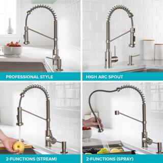 KRAUS Bolden Single Handle Pull-Down Sprayer Kitchen Faucet with Touchless Sensor in Matte Black KSF-1610MB