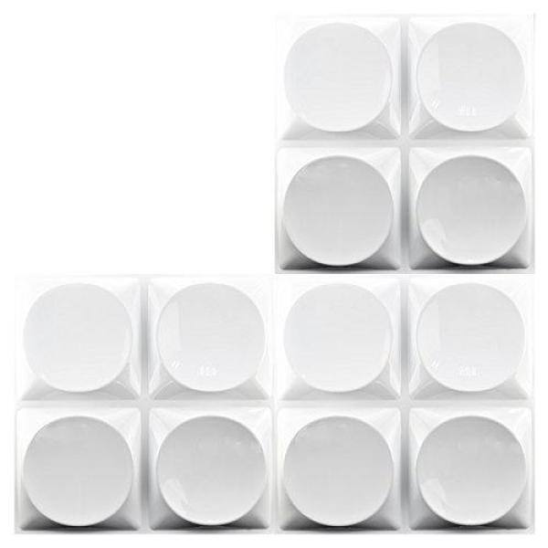 Art3d 32 sq. ft. of 19.7 in. x 19.7 in. Off-White PVC 3D Wall Panels Decorative Wall Murals (12-Pack) A10017