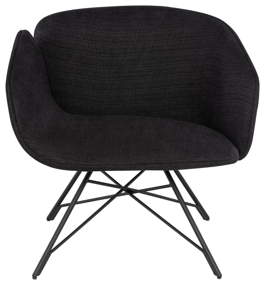 Doppio Coal Occasional Chair   Midcentury   Armchairs And Accent Chairs   by HedgeApple  Houzz