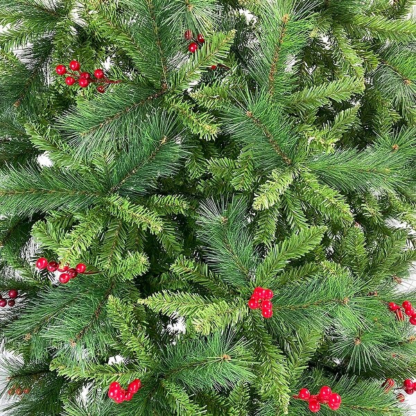 7.5 FT Upside Down Christmas Tree with Artificial Berries