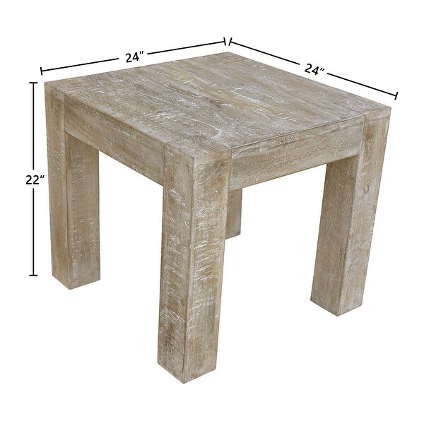 Balvan 24-inch Square Distressed Mango Hardwood End Table