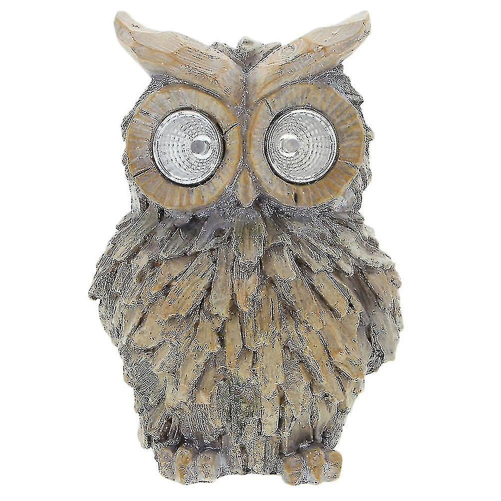 Courtyard Night Light European Style Garden Owl Decorations Led Light Dark Grey