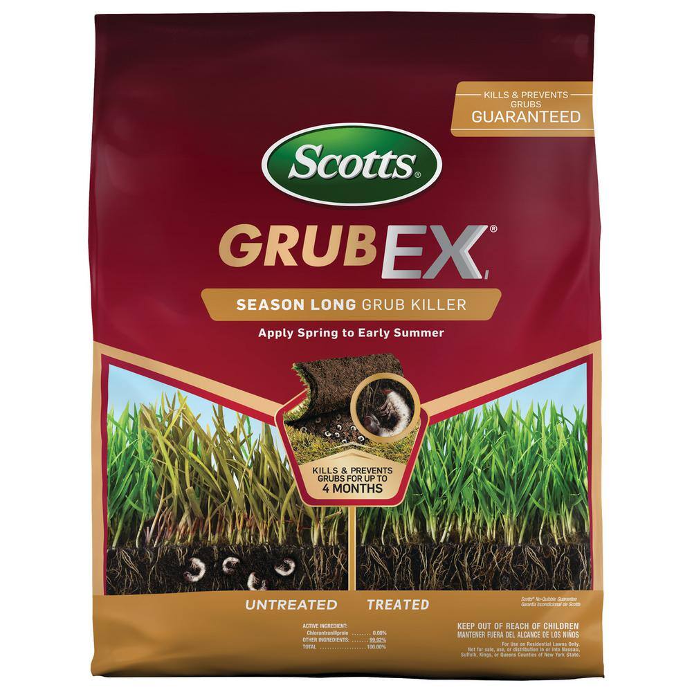 Scotts GrubEx1 14.35 lbs. 5000 sq. ft. Season Long Grub Caterpillar Japanese Beetle Killer (2-Pack) VB02150