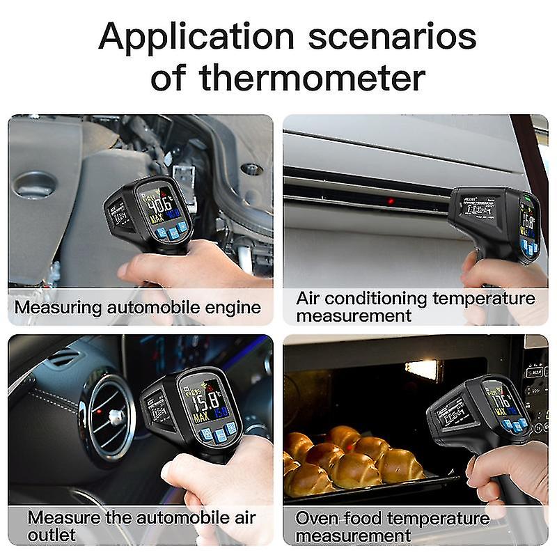 Digital Infrared Thermometer -50~600c Laser Temperature Meter Gun Lcd Industrial Electronic Thermometer Pyrometer Thermal Imager