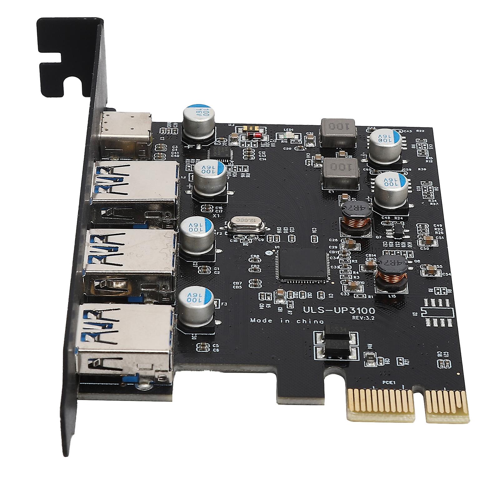 Pcie Expansion Card To Usb3.0 Typec 5gbps Express Adapter Controller Card With Disc