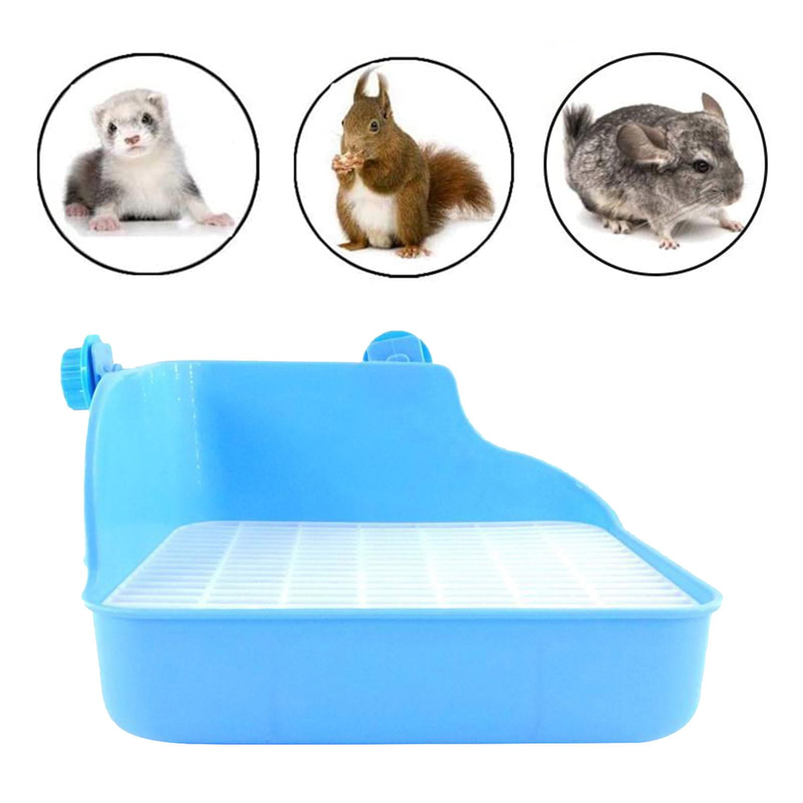 Rabbit Litter Box - Litter Box Cage Potty Trainer Rectangular Blue