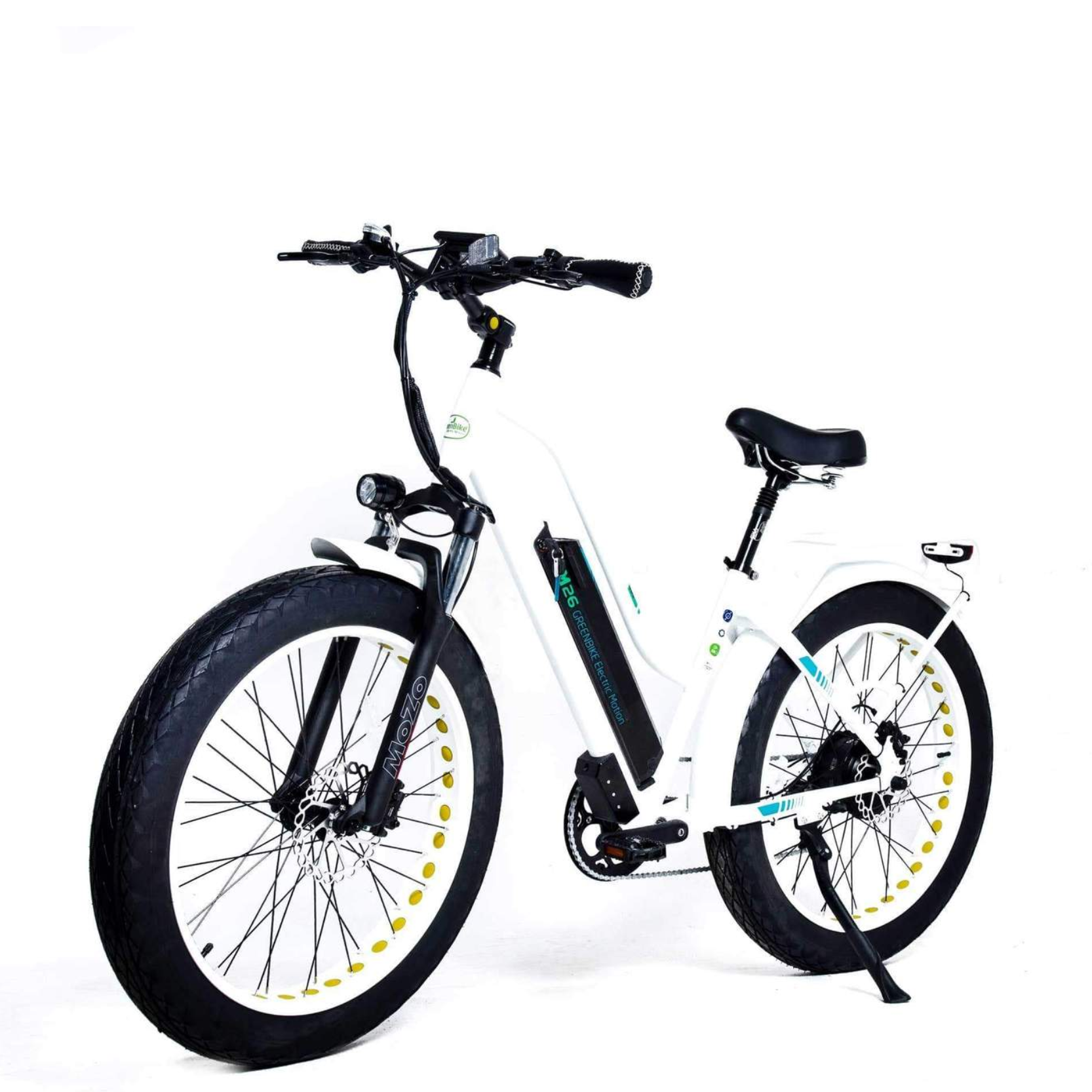 Green Bike Electric EM26 Fat Tire Ebike Low Step Cruiser Frame 48V 750W