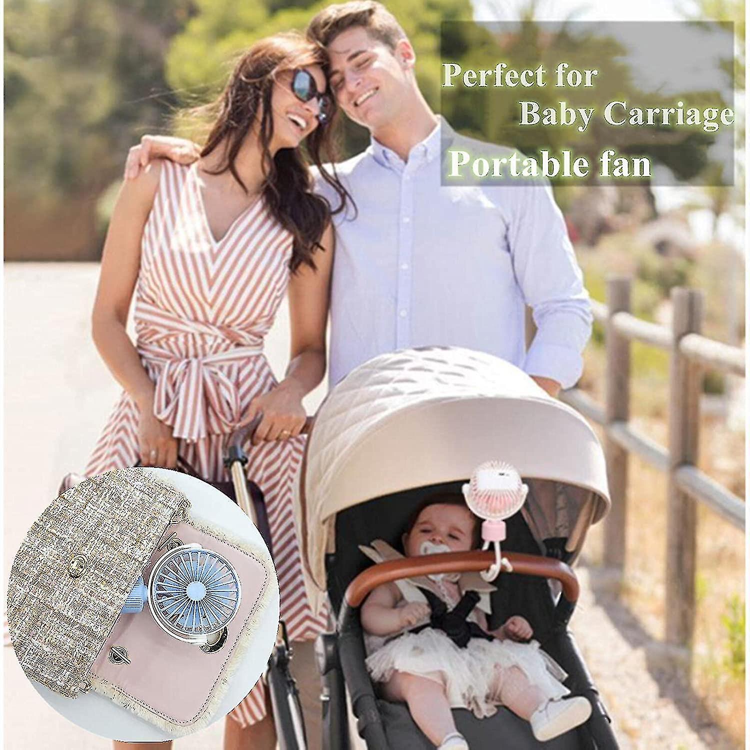 Portable Stroller Fan Clip-on Baby， Handheld Usb Charging Fan