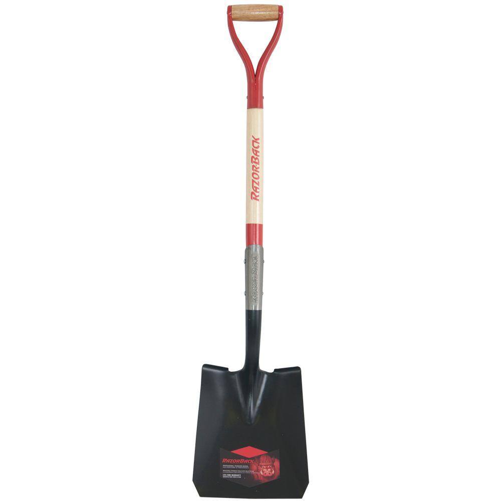 Razor-Back 23.5 in. Wood D-Handle Square Point Shovel 2594300