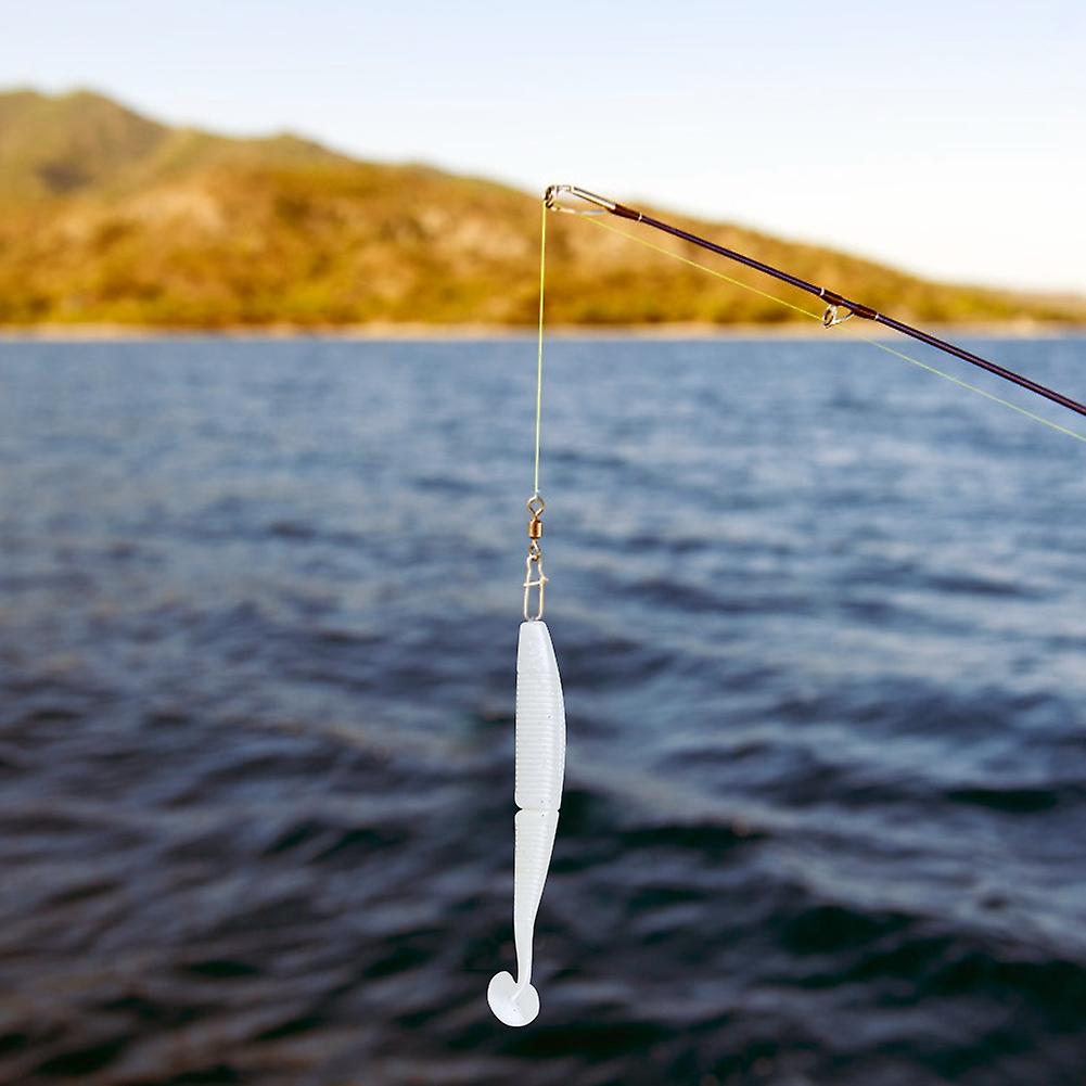 Ar36 3pcs T Tail Soft Worm Artificial Bait 140mm 17g Lures Fishing Tackle Accessorieslight White