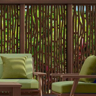 DESIGN VU Bali 6 ft. x 3 ft. Espresso Recycled Polymer Decorative Screen Panel Wall Decor and Privacy Panel DVU3602E