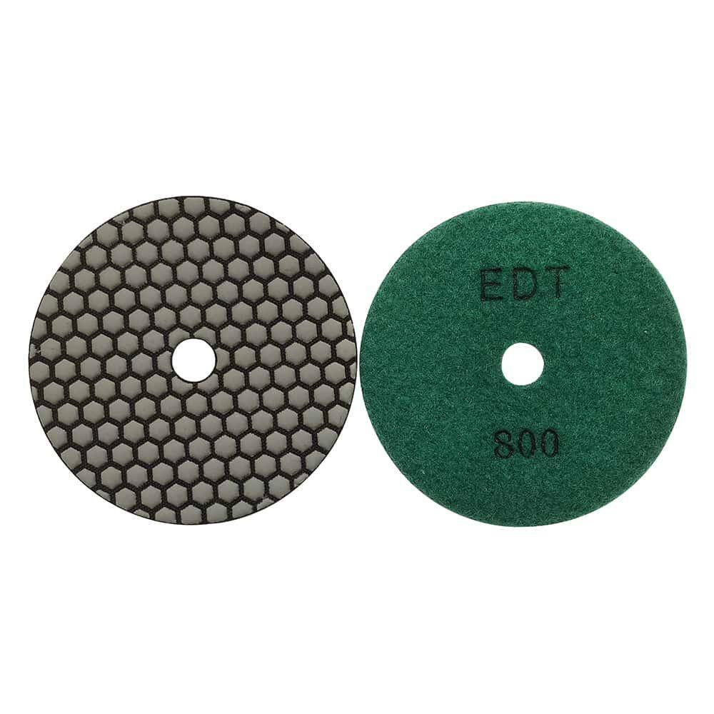 EDiamondTools 4 in. High Performance StoneConcrete Polishing Pads 5 Pad Set Wet or Dry #50 to #800 Grit RDU451248_THD