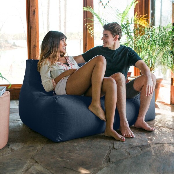 Jaxx Lavista Outdoor Bean Bag Loveseat / Modern Patio Sofa