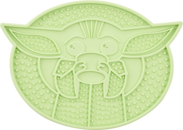 STAR WARS THE MANDALORIAN GROGU Silicone Dog and Cat Lick Mat， Green