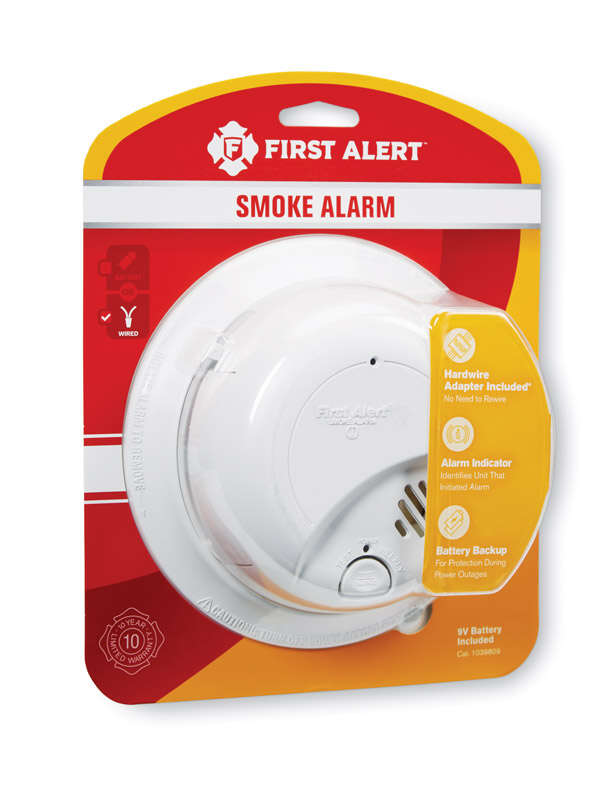 First Alert Hard-Wired w/Battery Back-up Ionization Smoke/Fire Detector