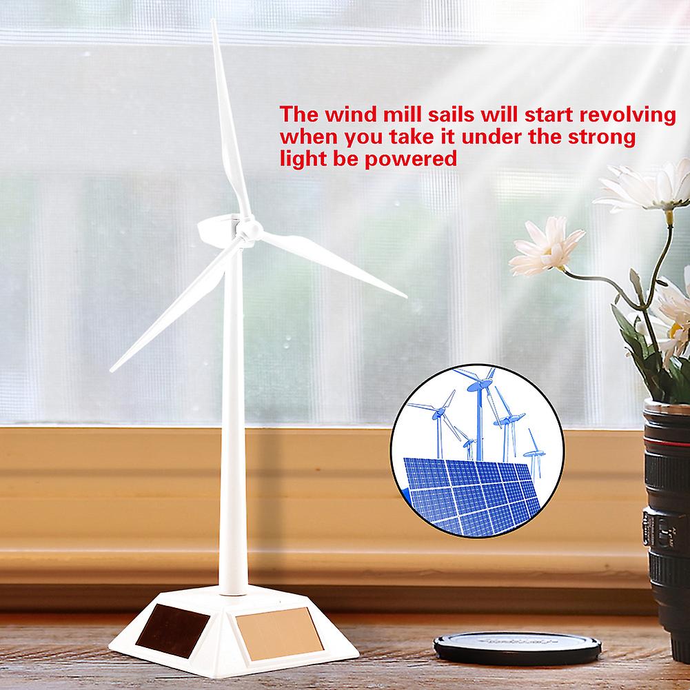 Solar Powered Wind Mill Model Desktop Decor Craft Kids Children Education Learning Toy