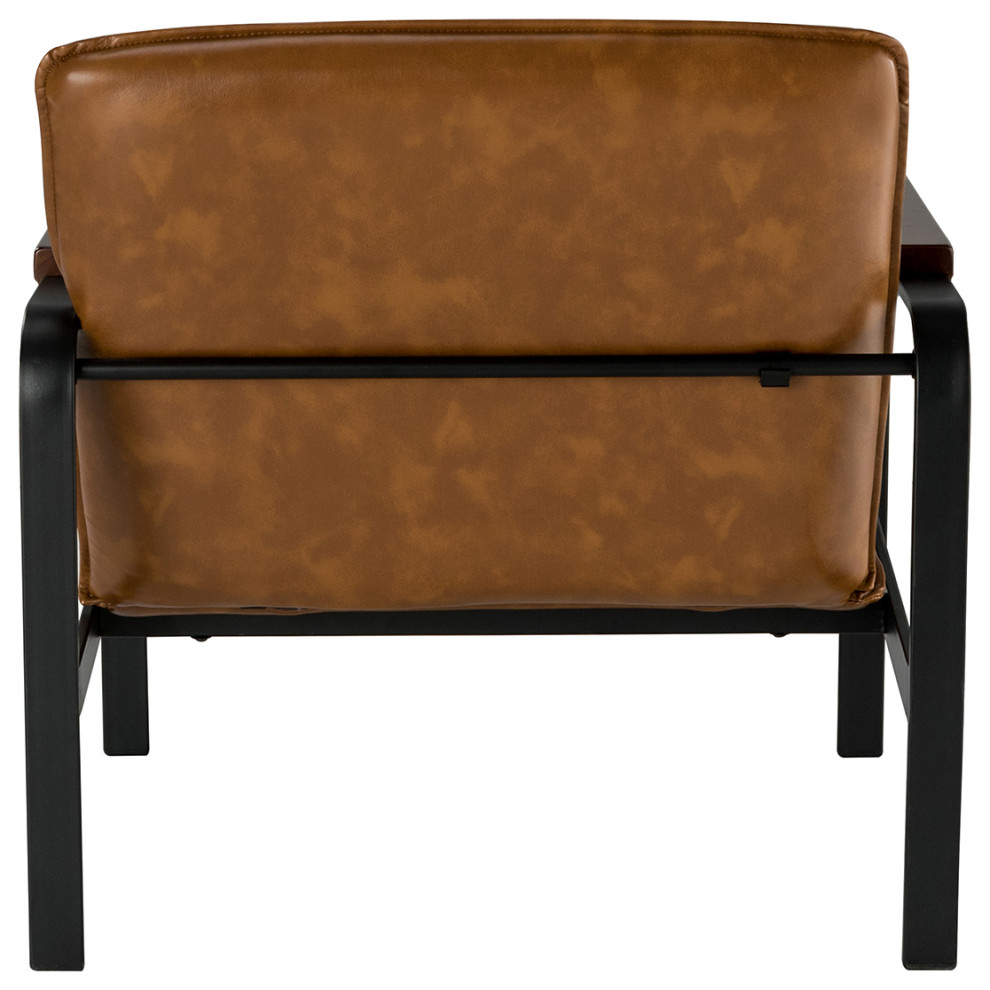 Antique Faux Leather Leisure Chair   Contemporary   Armchairs And Accent Chairs   by Karat Home  Houzz