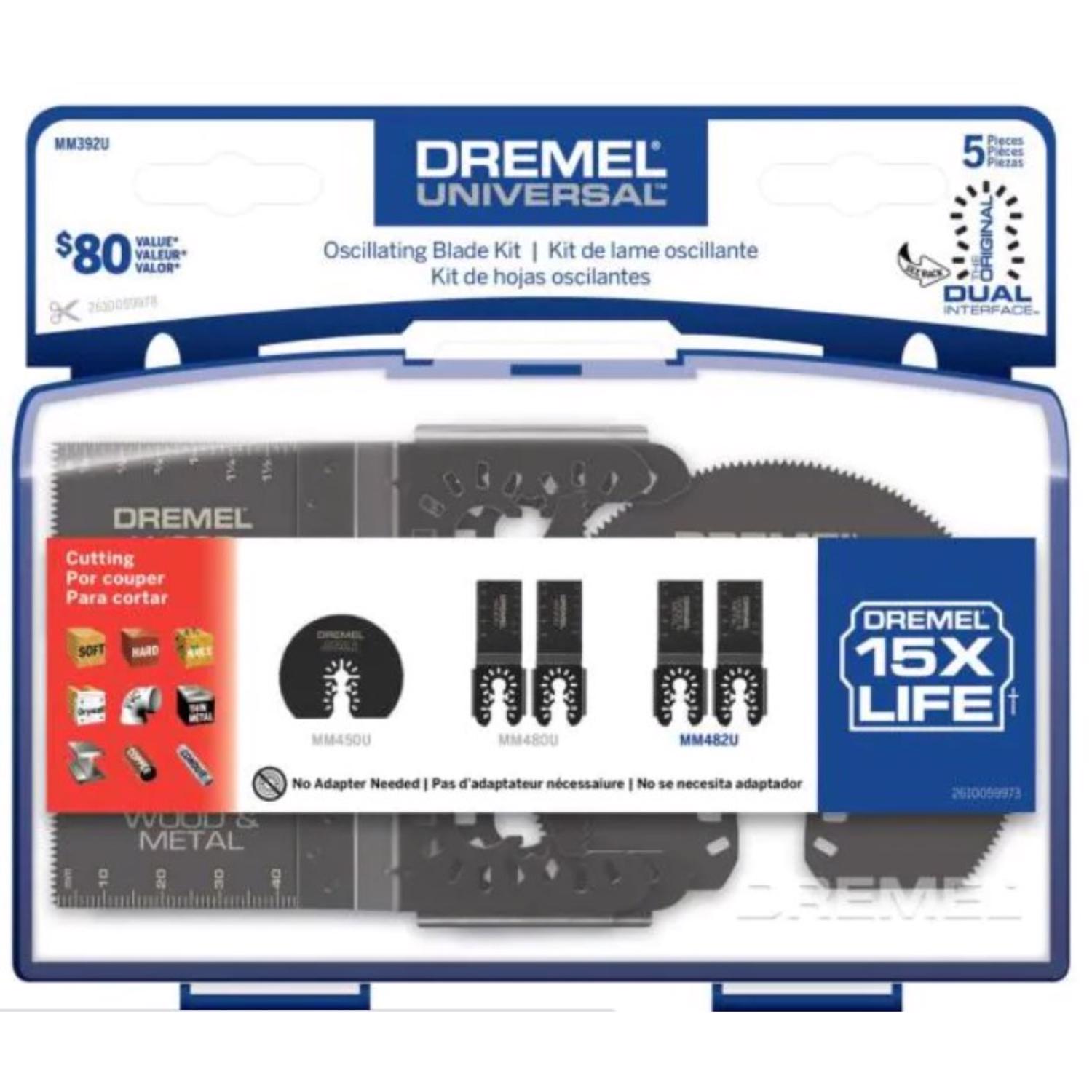 Dremel High Carbon Steel Oscillating Blade Set 5 pc