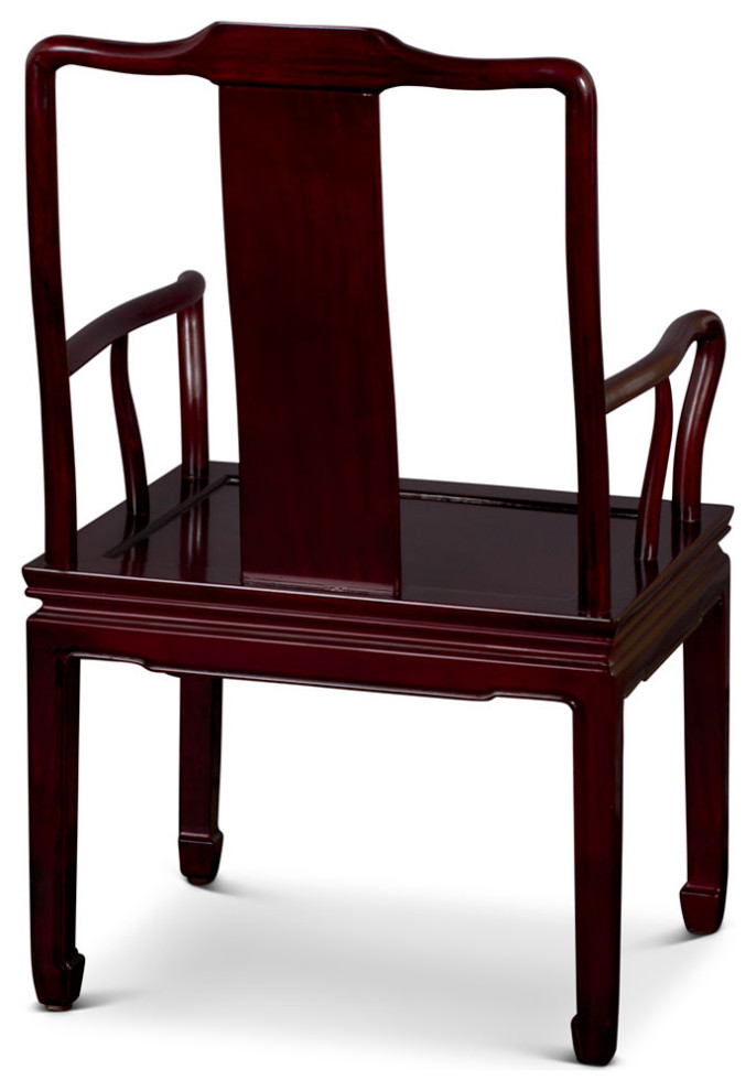 Dark Cherry Rosewood Ming Oriental Arm Chair   Asian   Armchairs And Accent Chairs   by China Furniture and Arts  Houzz