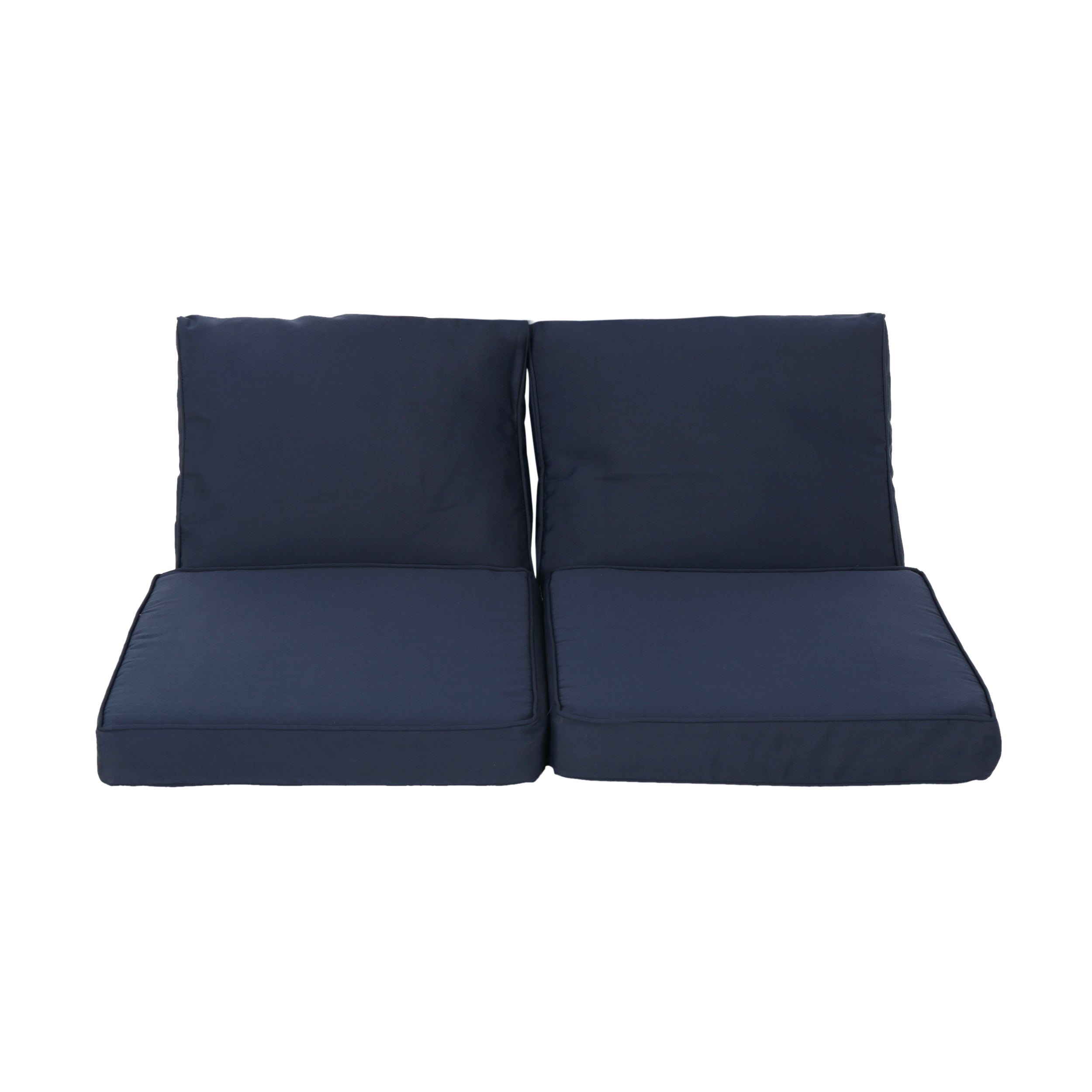 Atiyah Outdoor Water Resistant Fabric Loveseat Cushions with Piping