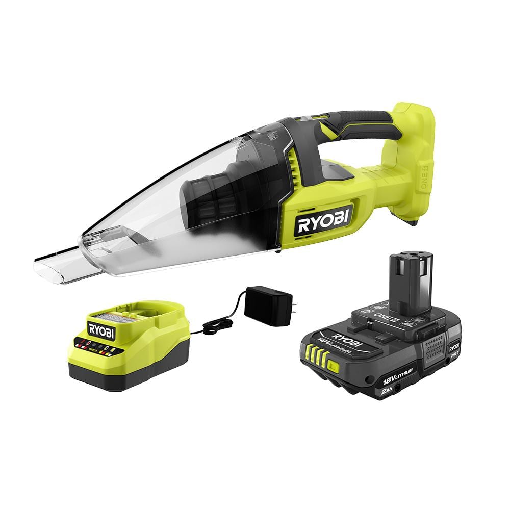 RYOBI ONE+ 18V Cordless Multi-Surface Handheld Vacuum Kit with 2.0 Ah Battery and Charger PCL705K