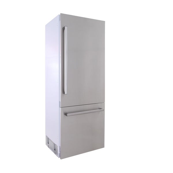 30 in. Width 16 cu. ft. Built-In Bottom Freezer Refrigerator in Custom Panel Ready， Counter Depth - 30