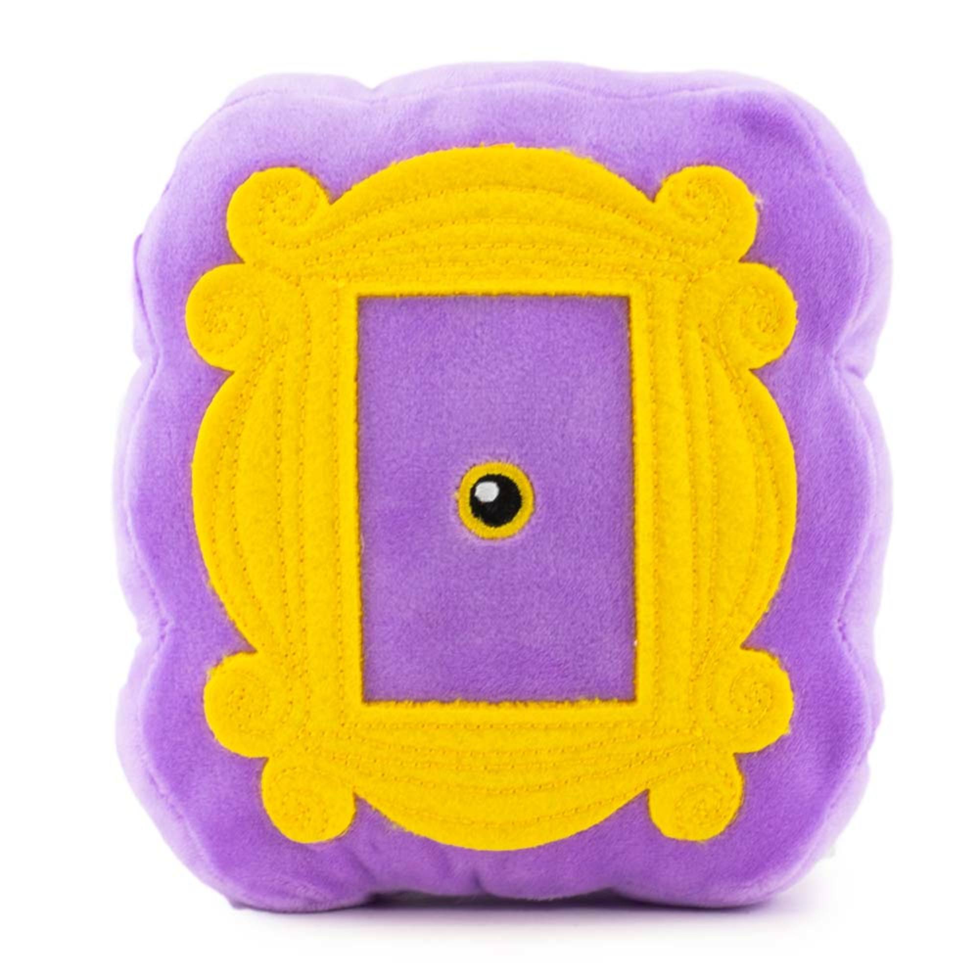 Buckle-Down Purple/Yellow Warner Bros. Friends Monicas Peephole Frame Plush Squeaker Dog Toy， Small