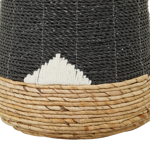 Set Of 2 Banana Leaf Storage Baskets Black Olivia amp May