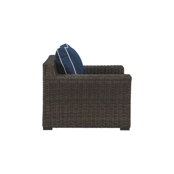 Benjara BM213304 Resin Wicker Woven Lounge Chair w...