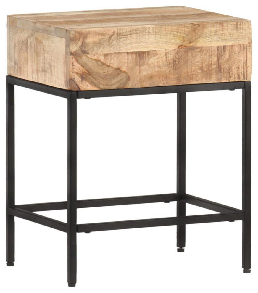 vidaXL Side Table End Table Living Room Vintage Coffee Table Solid Wood Mango   Industrial   Side Tables And End Tables   by vidaXL LLC  Houzz