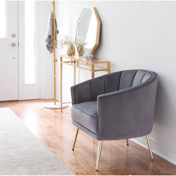 Silver Orchid Randolf Velvet Accent Chair