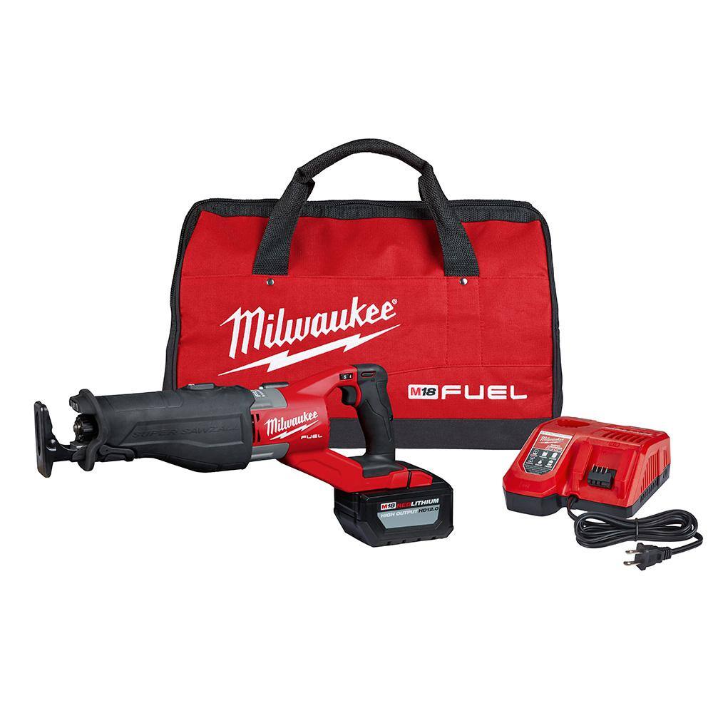 MW M18 FUEL 18V Lithium-Ion Brushless Cordless SUPER SAWZALL Orbital Reciprocating Saw Kit w(1) 12.0 Ah Battery 2722-21HD