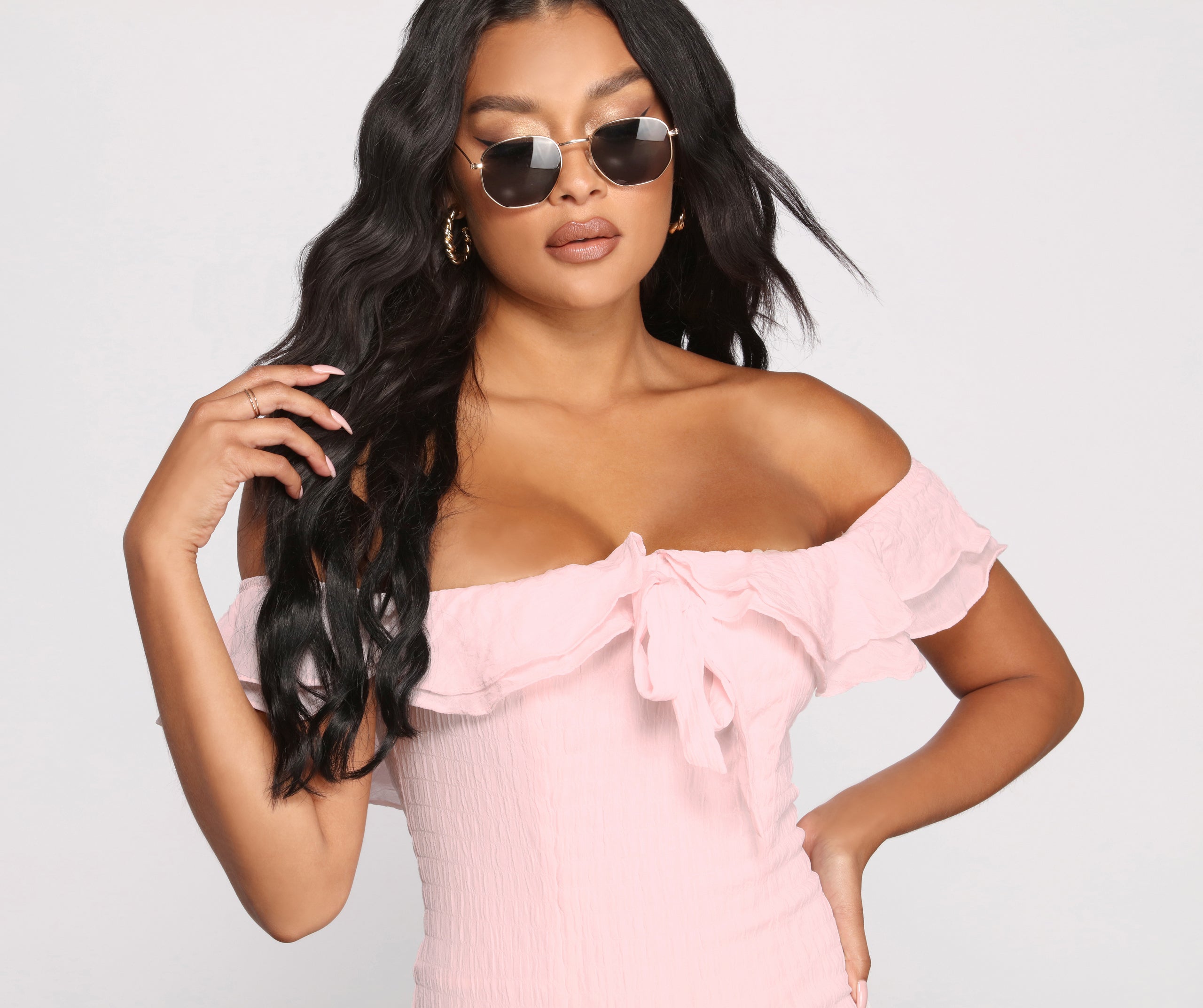 Romanced in Ruffles A-Line Mini Dress