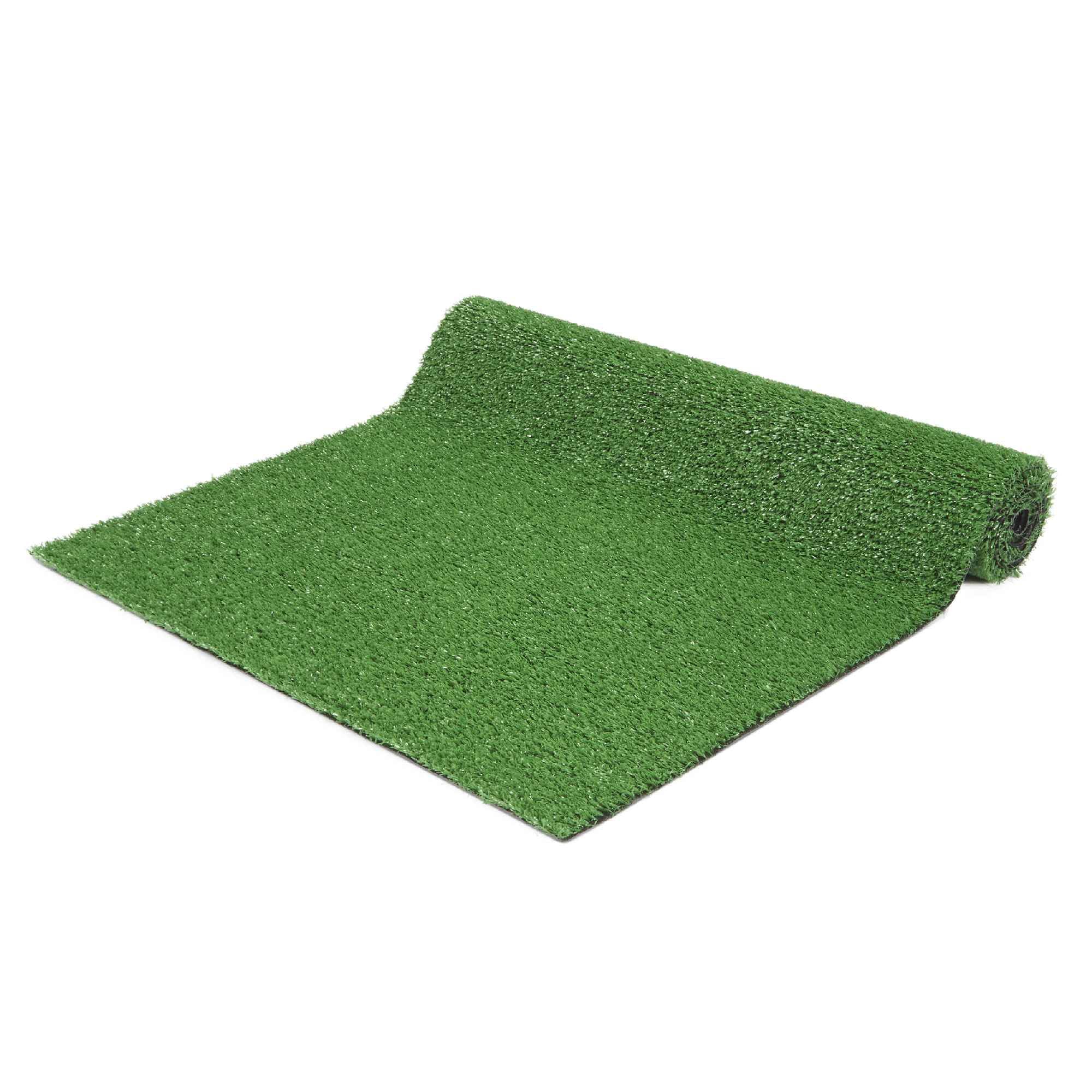 Sweet Home Stores Meadowland Waterproof Solid Grass 3x7 Indoor/Outdoor Artificial Grass Runner Rug, 2'11" x 7'3", Green