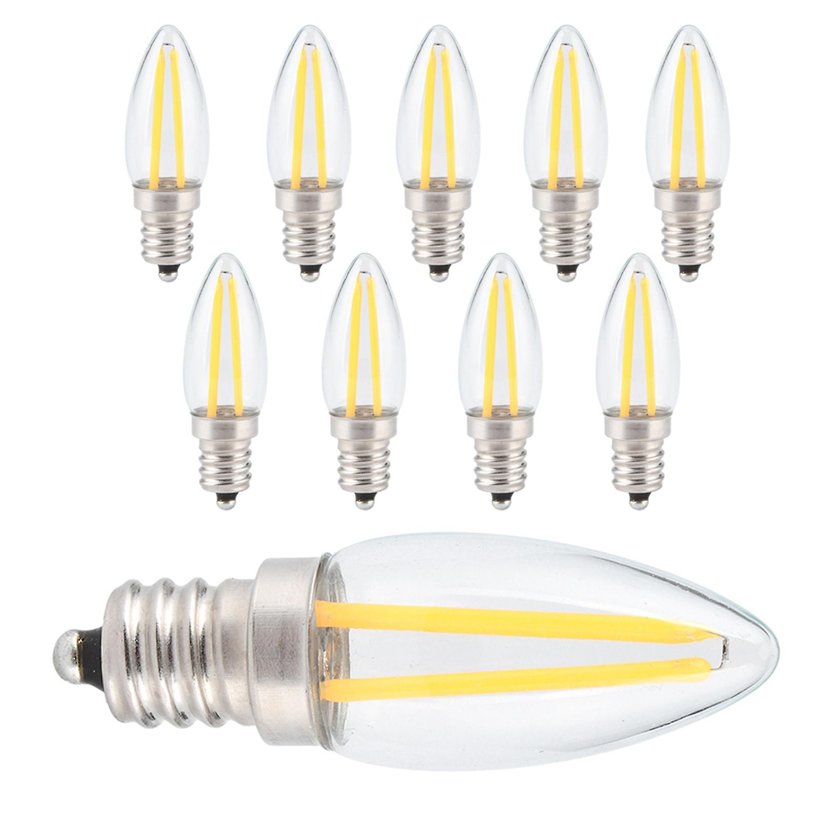 10pcs E12 Long ment Small Led Light Bulbs Dimmable Lamp 1.5w Ac110v For Home Lighting