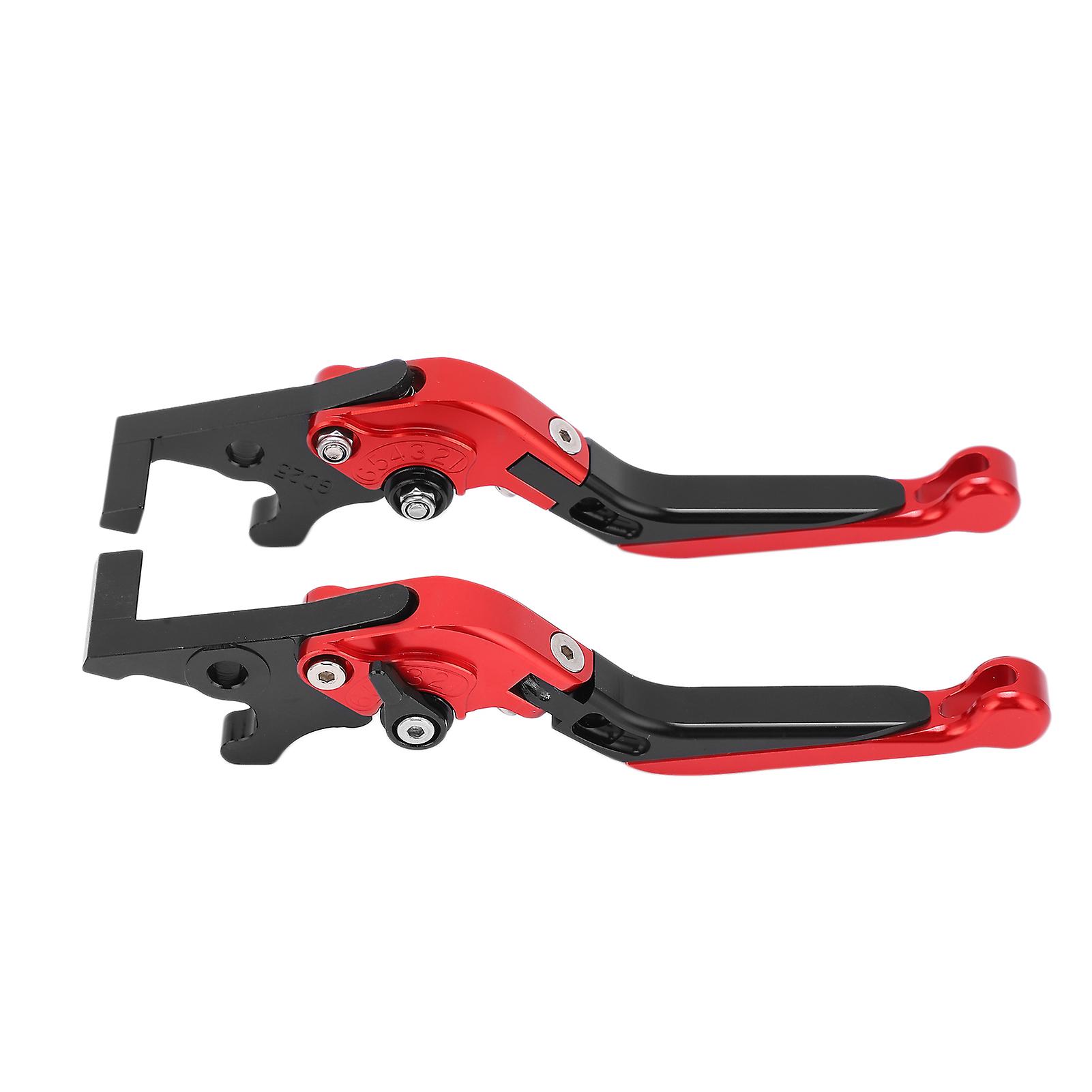 Pair Motorcycle Brake Clutch Levers Extendable Replacement For Yamaha Xmax 250 Xmax300 Xmax400red