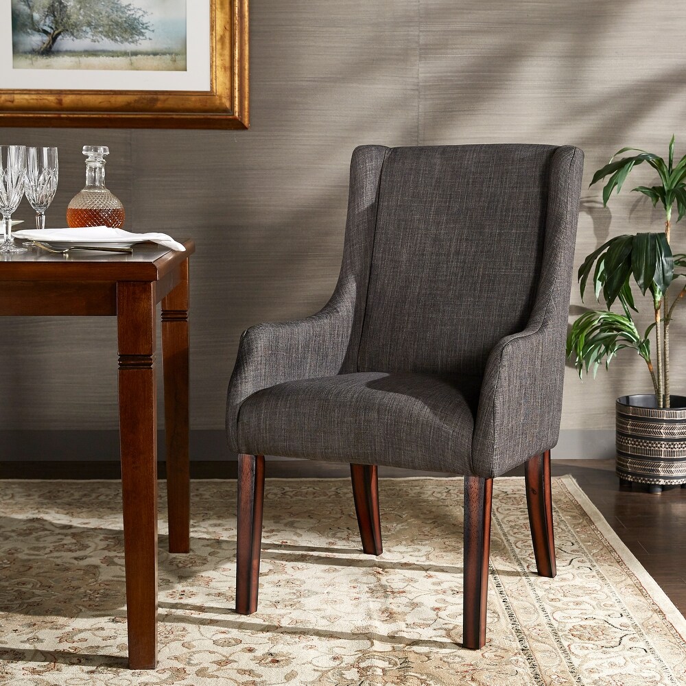 Jourdan Linen Sloped Arm Hostess Chair by iNSPIRE Q Bold