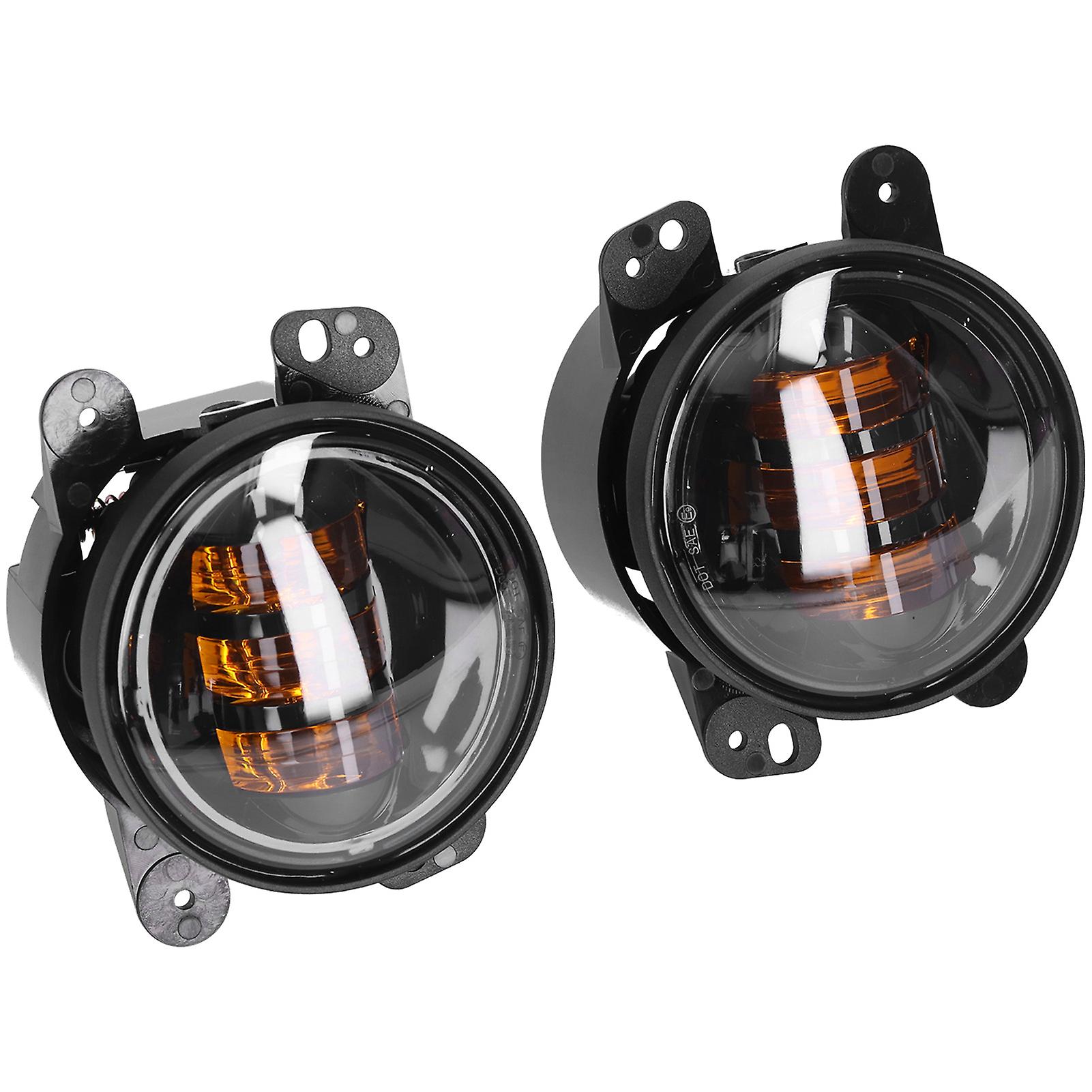 4in 60w Led Fog Light 6000k High Brightness Ip67 Waterproof For Jeep Wrangler 2007-2018